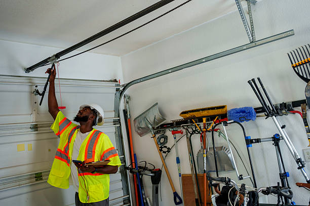 Professional Garage Door Panel Replacement technician working in Colonial Heights city County, VA